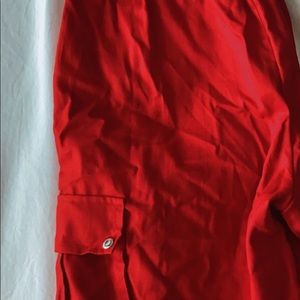 red cargo trousers - pretty little thing 🤙🏻